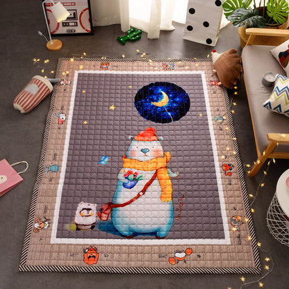 Skorter | Cute Cartoon Rug Bright Color Animal Indoor Rug Washable Non-Slip Area Carpet for Daycare