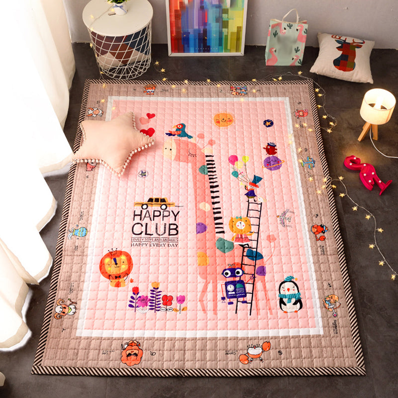 Skorter | Cute Cartoon Rug Bright Color Animal Indoor Rug Washable Non-Slip Area Carpet for Daycare