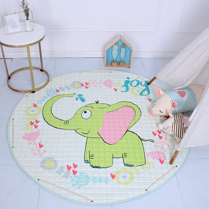 Skorter | Beautiful cartoon rug for indoors, multicolored animal pattern rug, washable, pet-friendly, non-slip rug for the children's room