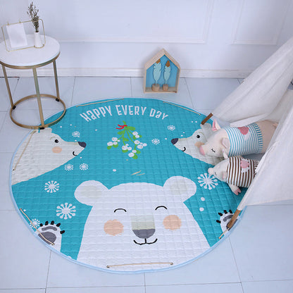 Skorter | Beautiful cartoon rug for indoors, multicolored animal pattern rug, washable, pet-friendly, non-slip rug for the children's room