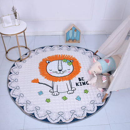 Skorter | Beautiful cartoon rug for indoors, multicolored animal pattern rug, washable, pet-friendly, non-slip rug for the children's room