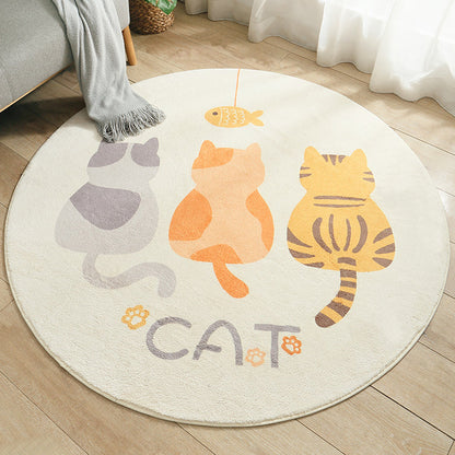 Skorter | Beautiful Kids Style Rug Soft Color Animal and Word Pattern Carpet Pet Friendly Non-Slip Rug for the Children's Room