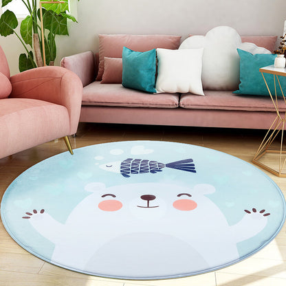 Skorter | Cartoon Kids Room Rug Soft Color Wild Animal Rug Synthetic Anti-Slip Back Area Rug