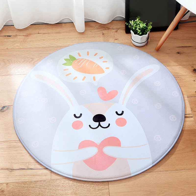 Skorter | Cartoon Kids Room Rug Soft Color Wild Animal Rug Synthetic Anti-Slip Back Area Rug
