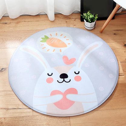 Skorter | Cartoon Kids Room Rug Soft Color Wild Animal Rug Synthetic Anti-Slip Back Area Rug
