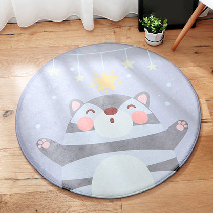 Skorter | Cartoon Kids Room Rug Soft Color Wild Animal Rug Synthetic Anti-Slip Back Area Rug