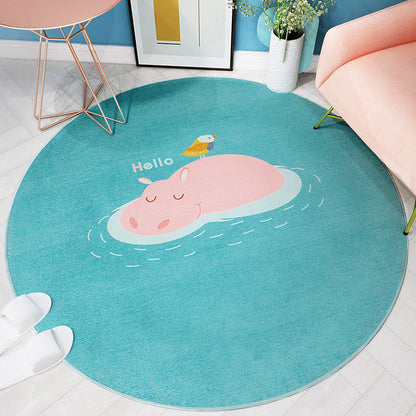 Skorter | Cartoon Kids Room Rug Soft Color Wild Animal Rug Synthetic Anti-Slip Back Area Rug