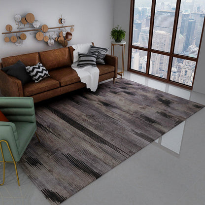 Skorter | Dark Cyberpunk Style Rug Polypropylene Tie Dye Printed Abstract Rug Non-Slip Back Washable Carpet for Room