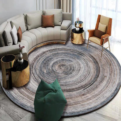 Skorter | Casual Modern Rug in gray abstract wood grain pattern Rug Polyester machine washable Rug for living space decoration