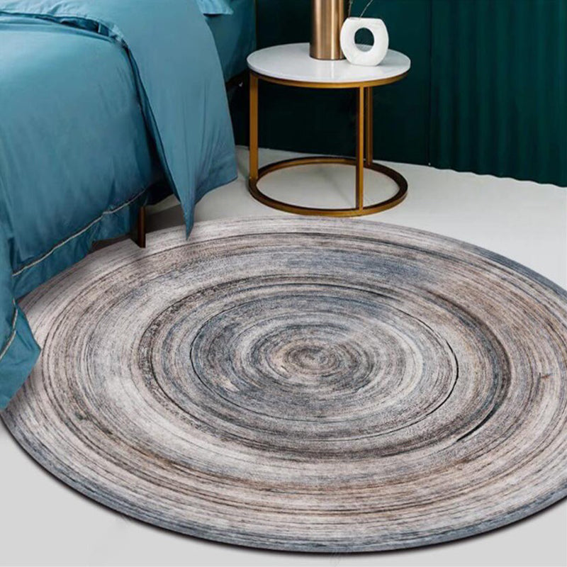 Skorter | Casual Modern Rug in gray abstract wood grain pattern Rug Polyester machine washable Rug for living space decoration