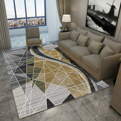 Skorter | Colorful Round Bedroom Carpet Novelty Irregular Shape Pattern Area Rug Polyester Washable Carpet