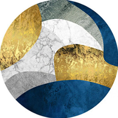 Skorter | Creative Northern Rug Multi Color Marble Geometric Shapes Carpet Stain-Resistant Pet-Friendly Rug for Living Room