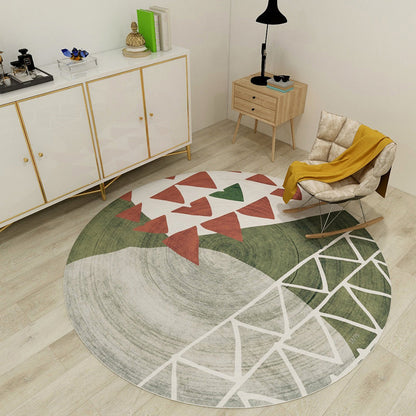 Skorter | Creative Northern Rug Multi Color Marble Geometric Shapes Carpet Stain-Resistant Pet-Friendly Rug for Living Room