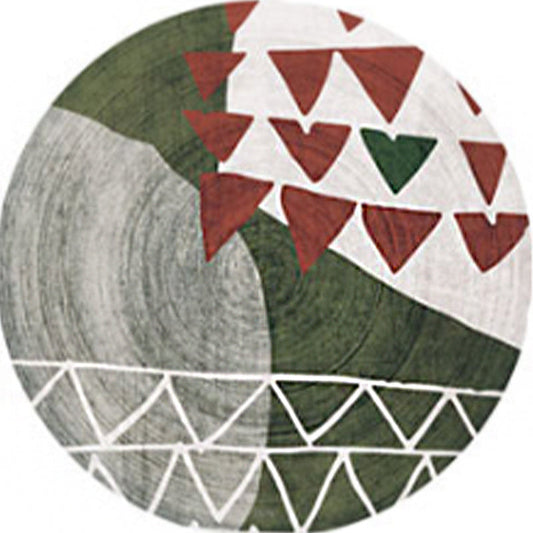 Skorter | Creative Northern Rug Multi Color Marble Geometric Shapes Carpet Stain-Resistant Pet-Friendly Rug for Living Room