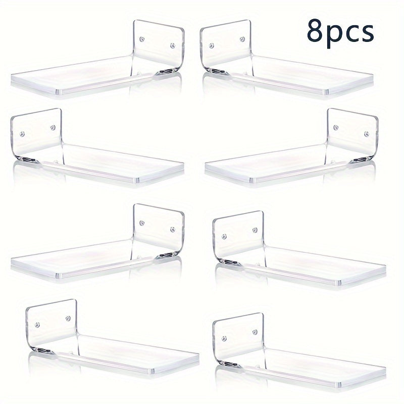 Skorter | AcrylicDisplay - 4/6/8 Pieces Transparent Acrylic Floating Shoe Shelves