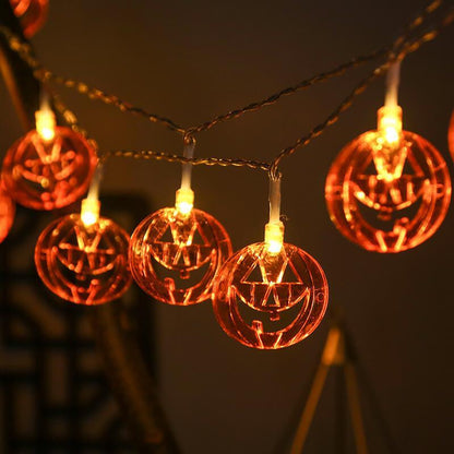 Skorter | Halloween Pumpkin 10/20 Light Battery Solar LED Light Decorative Plastic String Lights