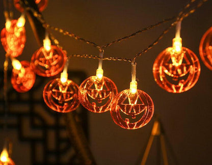 Skorter | Halloween Pumpkin 10/20 Light Battery Solar LED Light Decorative Plastic String Lights