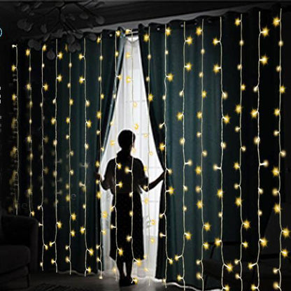 Skorter | 19.6 x 6.6 FT. 448 LED Warm White Waterproof Light String Fairy Curtain Light