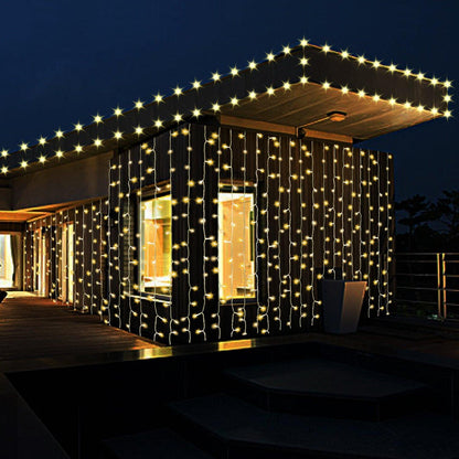 Skorter | 19.6 x 6.6 FT. 448 LED Warm White Waterproof Light String Fairy Curtain Light