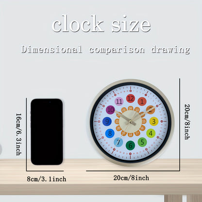 Skorter | 8-inch Plastic Wall Clock - Sunflower Design, Silent Clock