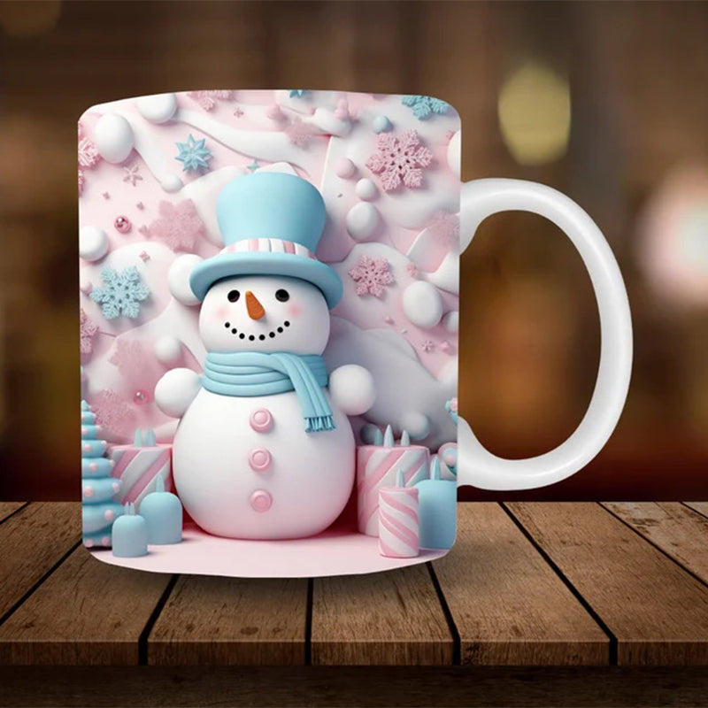 skorter | 3d Snowman Ceramic Mug - Fun Christmas Gift