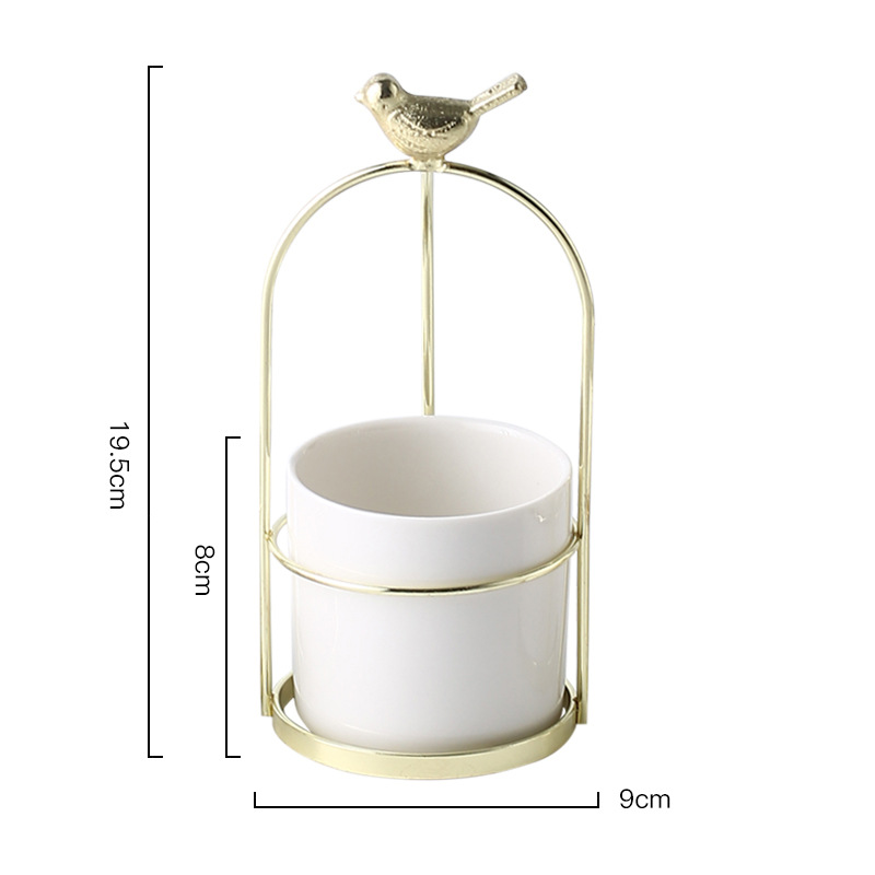 Skorter | Flower plant pots with bird design for stylish decoration