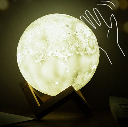Skorter | Creative Mini Rechargeable 3D Printed Moon 1-Light LED Table Lamp