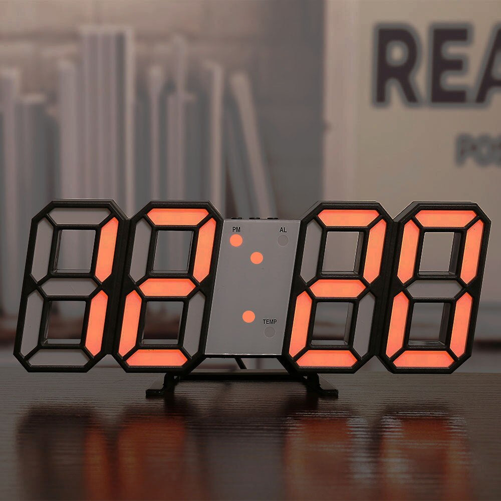 Skorter | LED-Digital Wall Clock - Temperature and Alarm