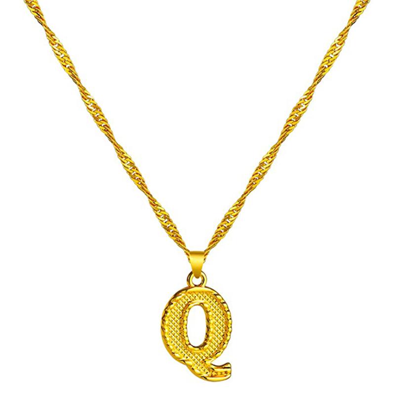 Skorter | 18K gold-plated initial letter necklace