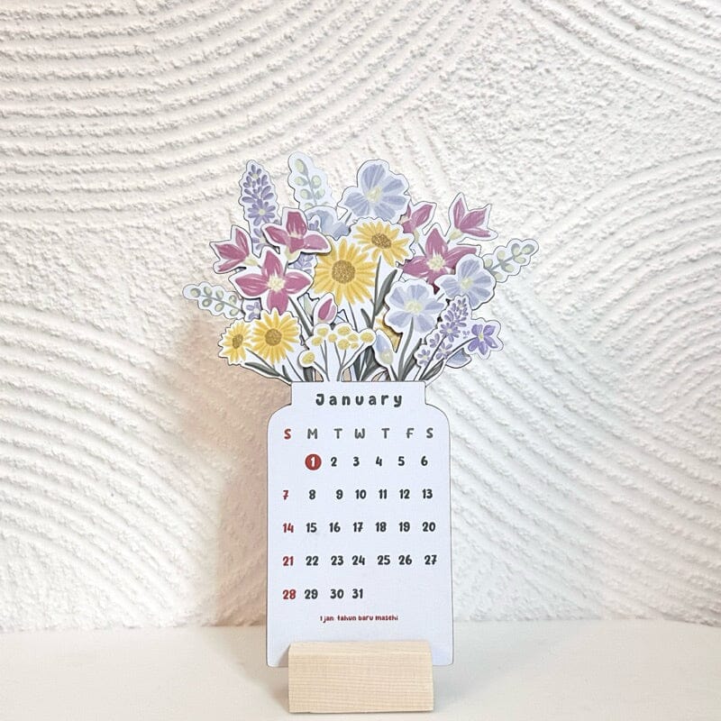 skorter | 2024 Bloomy Flowers Desk Calendar