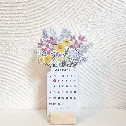 skorter | 2024 Bloomy Flowers Desk Calendar