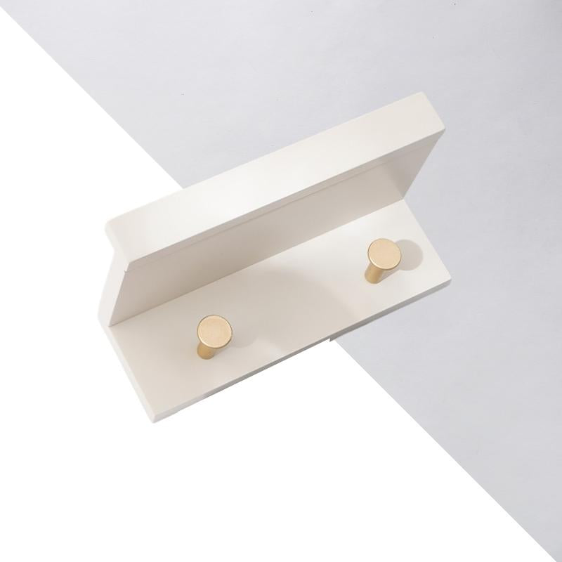 Skorter | Huxley Wall Shelf with Gold Hooks