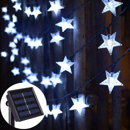 Skørter | Solar Powered Feelys, Cold White Waterproof Solar Pavilion Summer Lights, 30ft 50 LED Solar Lights for Christmas Garden Decoration
