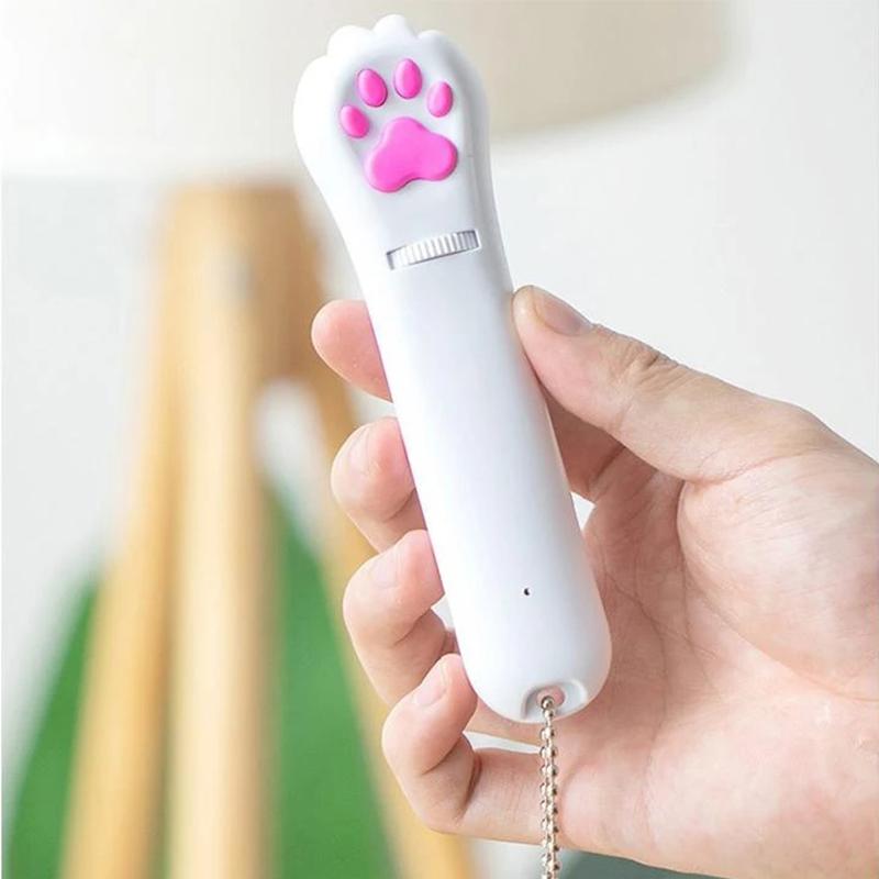 Skorter | PurrPlay USB-uppladdningsbar kattlaserleksak – interaktiv LED-lampa med 4 patroner