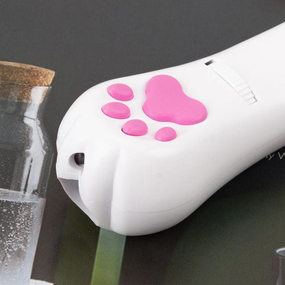 Skorter | PurrPlay USB-uppladdningsbar kattlaserleksak – interaktiv LED-lampa med 4 patroner