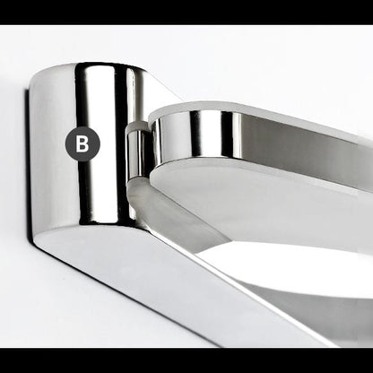 Skorter | Leigh Modern Minimalist Oval LED Wall Lamp Chrome Bedroom/Bathroom Metal Acrylic