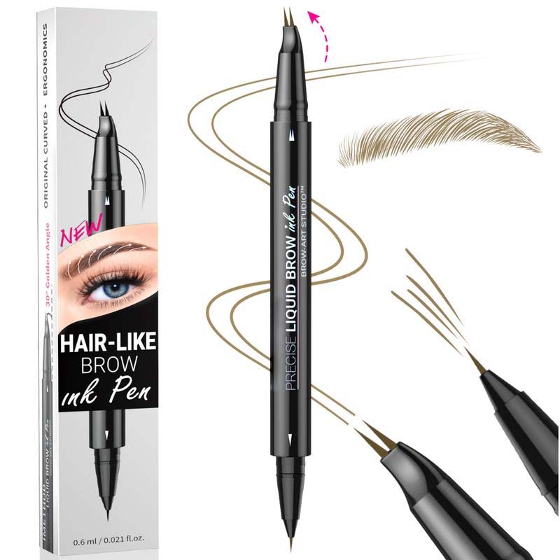 Skorter | 2-in-1 Dual-Ended Eyebrow Pencil with Micro-Fork Tip Applicator and Precise Brush Tip