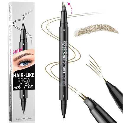 Skorter | 2-in-1 Dual-Ended Eyebrow Pencil with Micro-Fork Tip Applicator and Precise Brush Tip