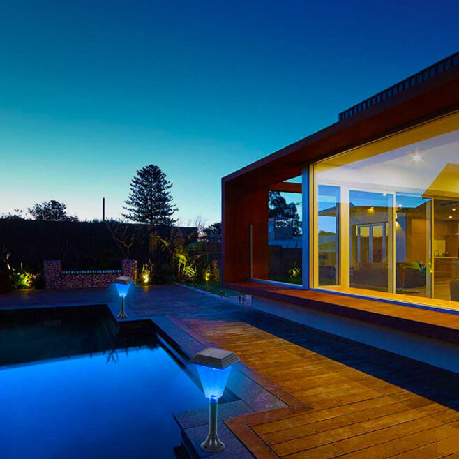 Skorter | Solar Flame Lawn Light LED Outdoor Ground Lawn Stake Light