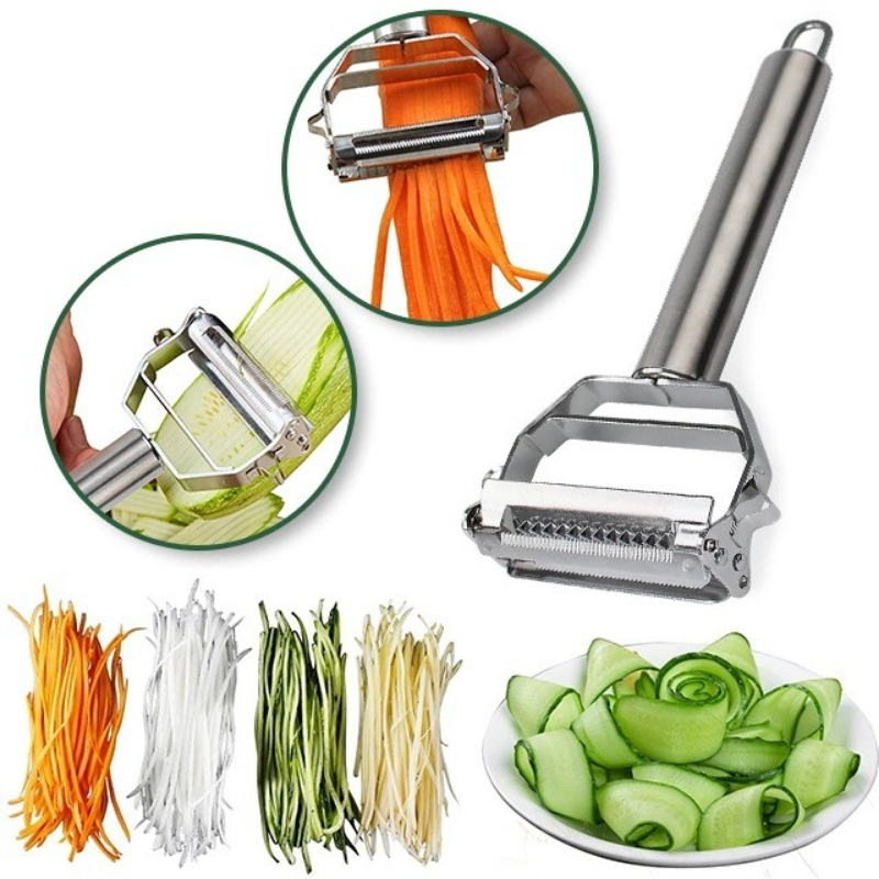 Skorter | Ultra-sharp stainless steel multifunctional vegetable peeler & julienne cutter