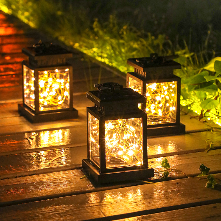 Skorter | Solar LED Lantern with Light Wire and Hanging Clip – Waterproof Garden Lighting for Terrace and Balcony