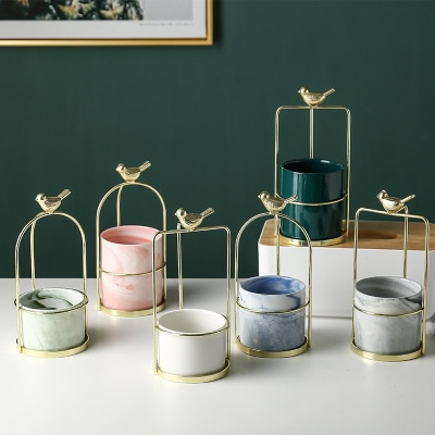 Skorter | Flower plant pots with bird design for stylish decoration
