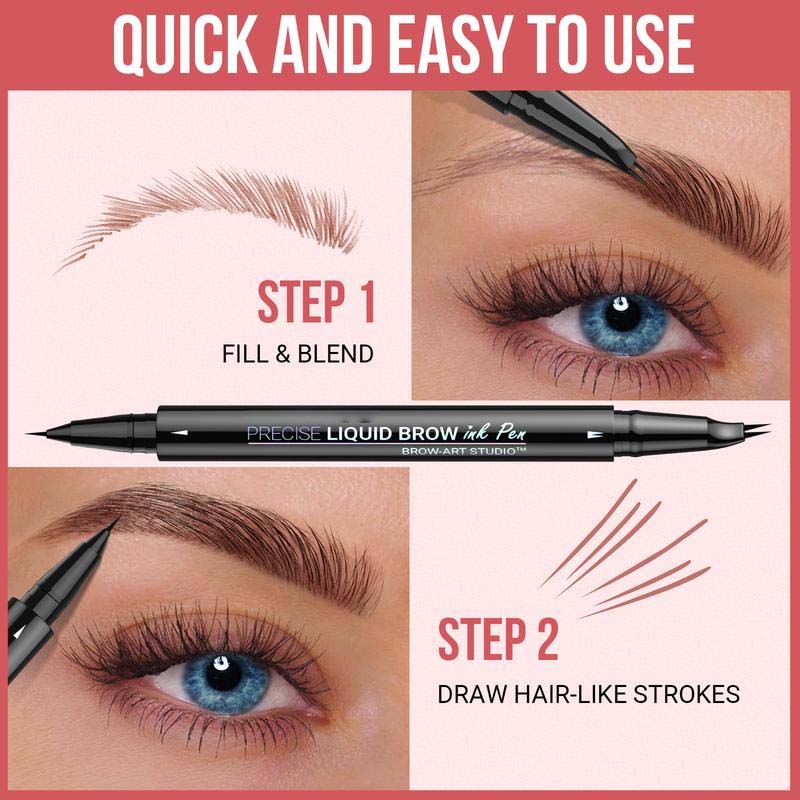 Skorter | 2-in-1 Dual-Ended Eyebrow Pencil with Micro-Fork Tip Applicator and Precise Brush Tip