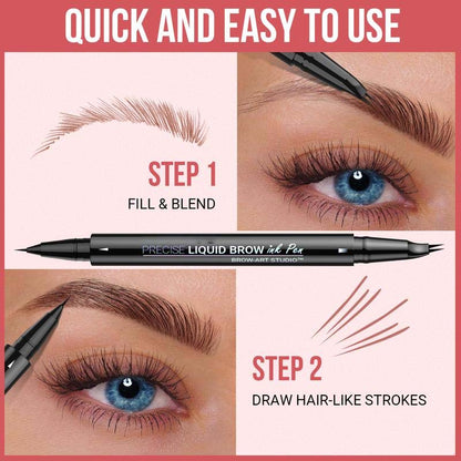 Skorter | 2-in-1 Dual-Ended Eyebrow Pencil with Micro-Fork Tip Applicator and Precise Brush Tip