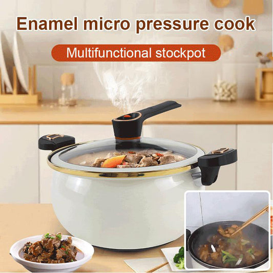 Skorter | Double Handle 7L Enamel Micro Pressure Cooker