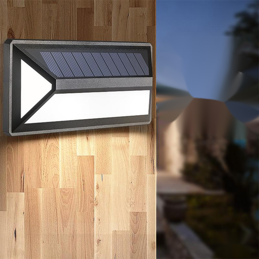 Skorter | Modern Solar LED Wall Light for Outdoors – Waterproof Facade Lighting with Motion Sensor