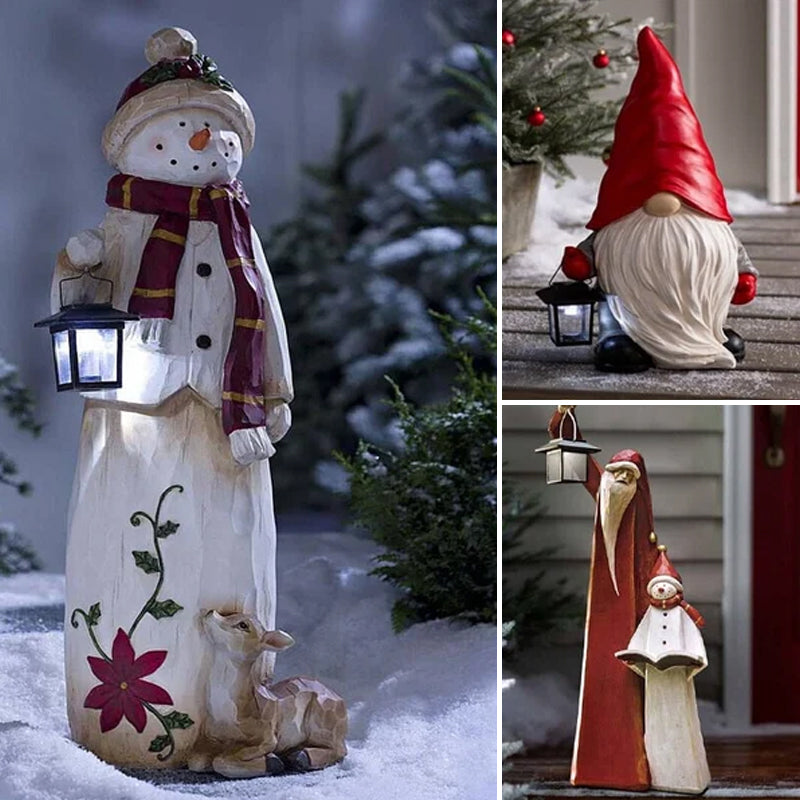skorter | Forest Snowman With Solar Lantern