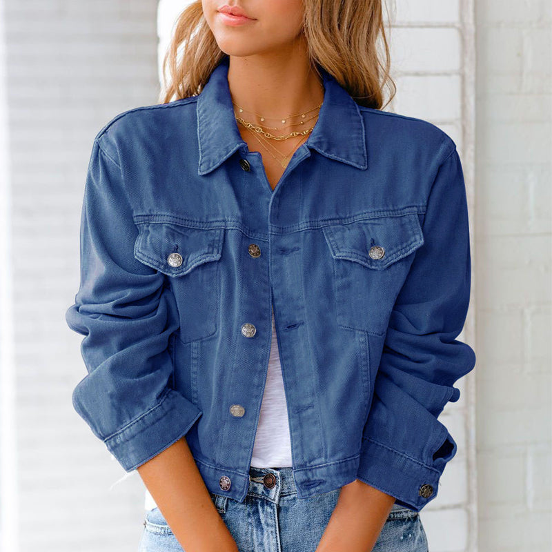 Skorter | 2022 WOMEN LONGSLEEVE CASUAL JACKETS DENIM JACKET