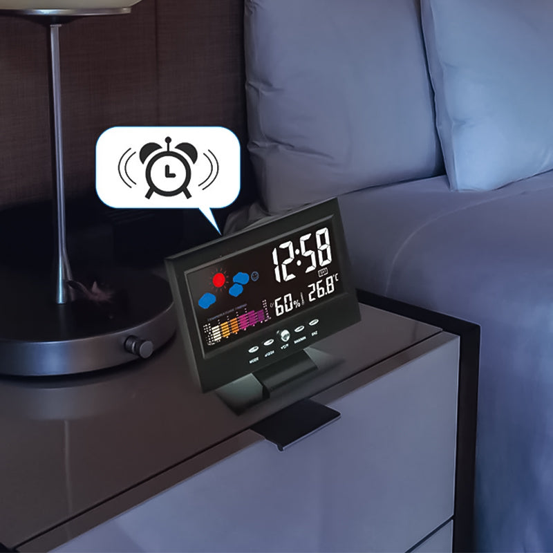Skorter | LED Alarm Clock with Temperature and Humidity Monitoring