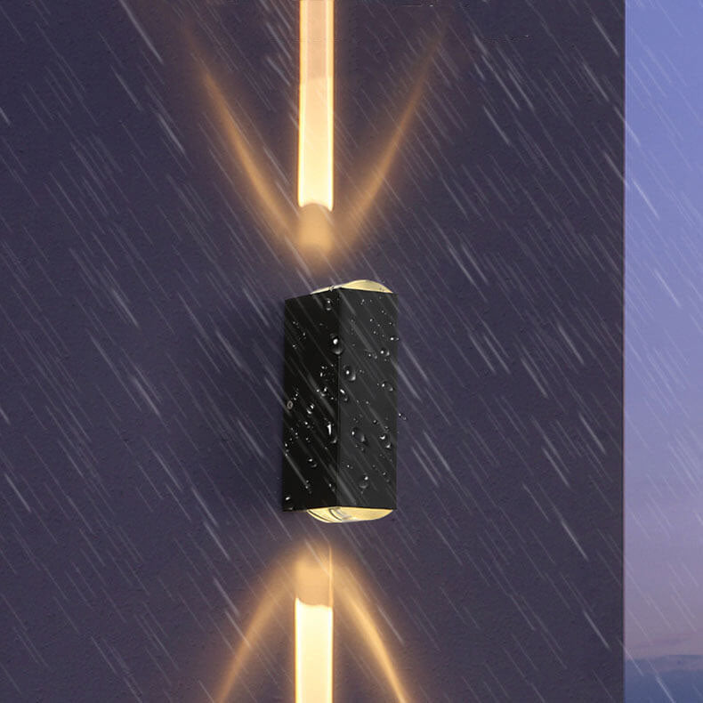 Skorter | LED Waterproof Outdoor Wall Sconce | Modern Rectangular Design. Energy-Efficient 600-1000 Lumens for Patios & Gardens